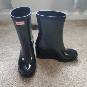 Hunter rain boots (wedge)